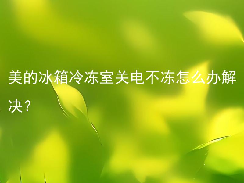 美的冰箱冷冻室关电不冻怎么办解决？ 美的冰箱冷冻室关电不冻可能的原因有哪些？
