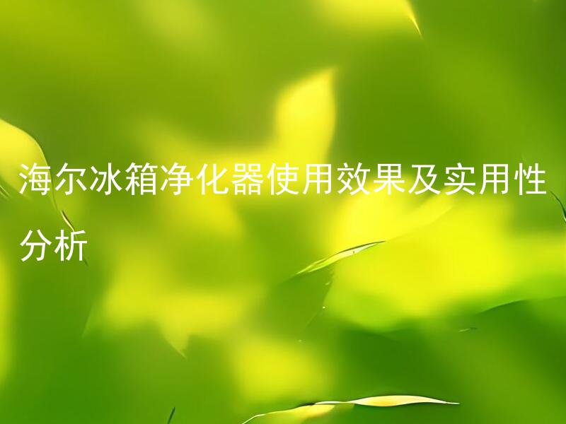 海尔冰箱净化器使用效果及实用性分析 海尔冰箱净化器对食品保鲜有帮助吗？