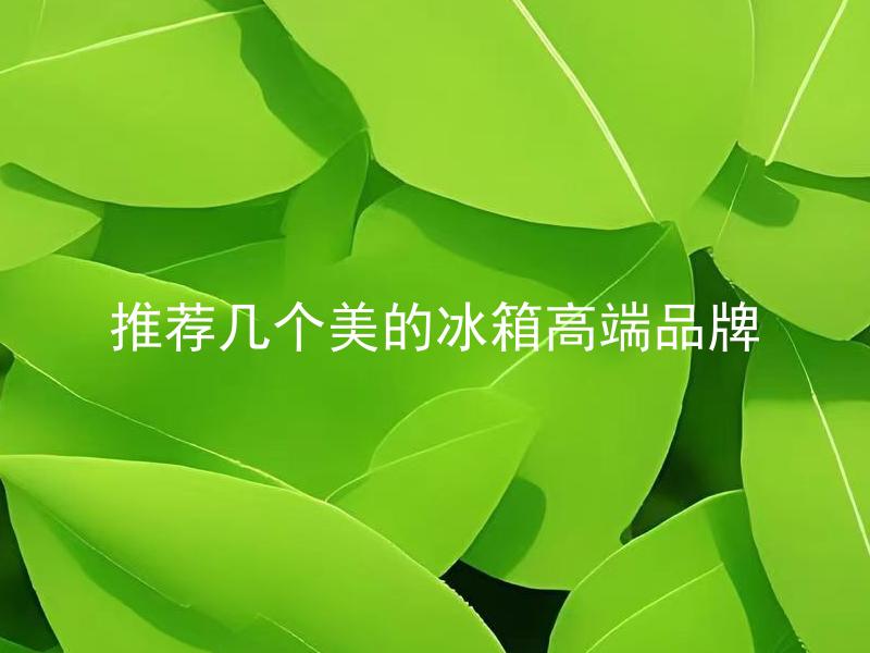 推荐几个美的冰箱高端品牌 美的冰箱高端品牌哪些值得推荐？