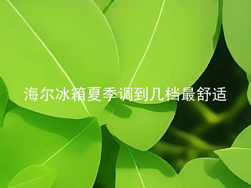 海尔冰箱夏季调到几档最舒适 夏季冰箱调到哪档可以保持最佳保鲜效果？