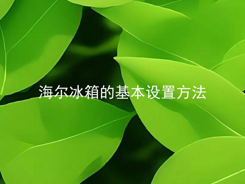 海尔冰箱的基本设置方法 海尔冰箱的基本设置方法有哪些？