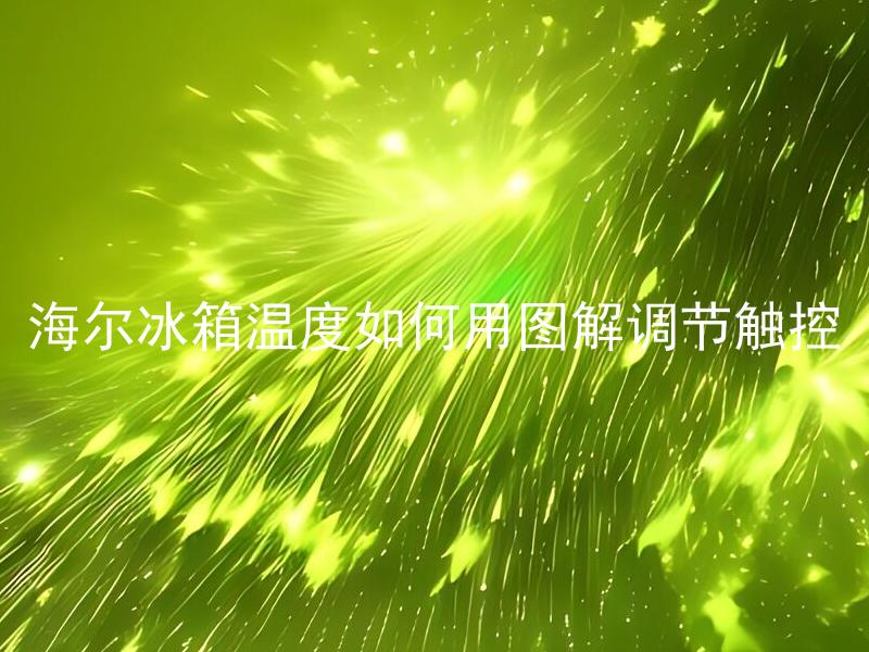海尔冰箱温度如何用图解调节触控 海尔冰箱触控面板出现故障怎么办？