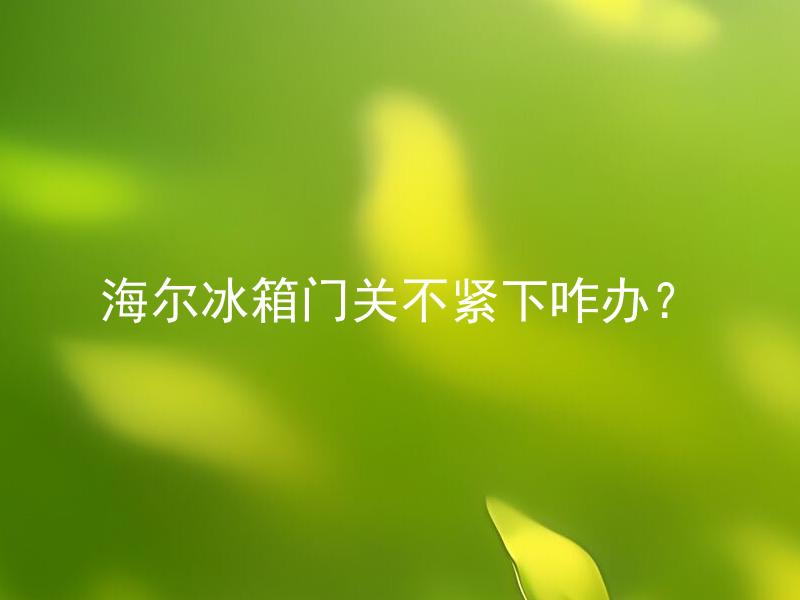 海尔冰箱门关不紧下咋办？ 海尔冰箱门无法关闭可能出现哪些故障？