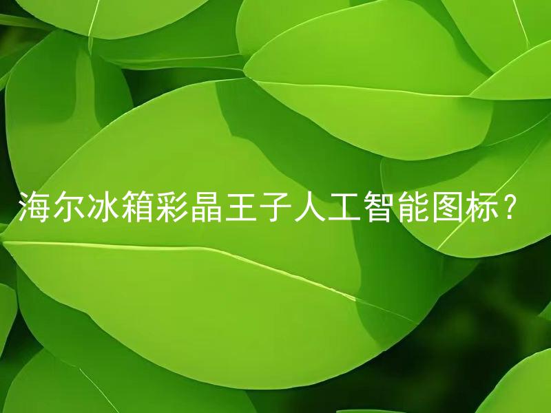 海尔冰箱彩晶王子人工智能图标？ 海尔冰箱彩晶王子的人工智能图标有哪些功能？