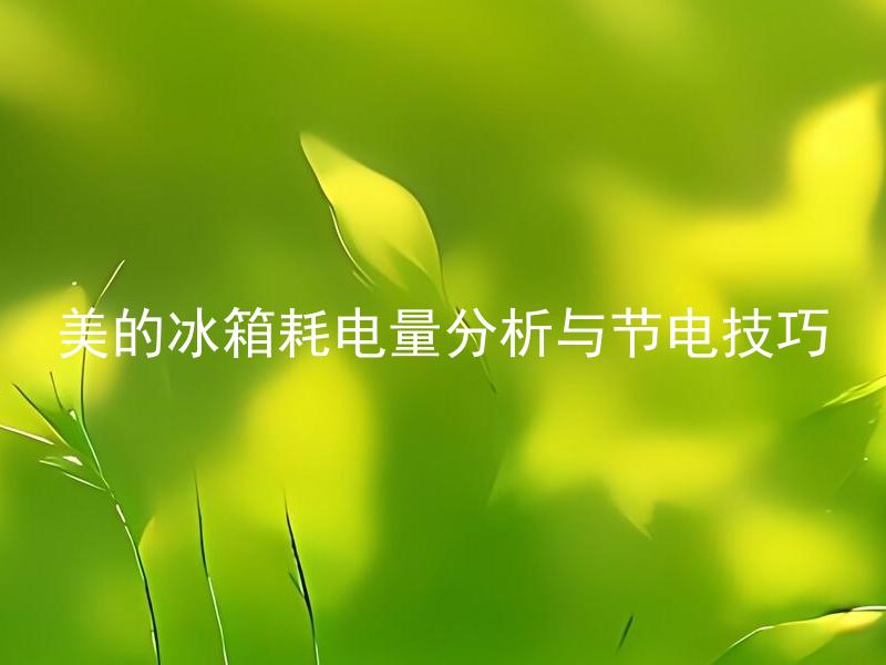 美的冰箱耗电量分析与节电技巧 如何合理使用美的冰箱，降低耗电量并实现节能？