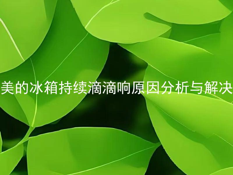 美的冰箱持续滴滴响原因分析与解决 美的冰箱持续滴滴响是什么原因引起的，如何解决？