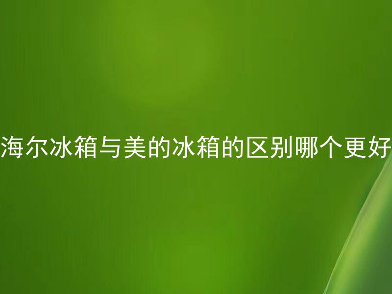 海尔冰箱与美的冰箱的区别哪个更好 海尔冰箱和美的冰箱的交叉对比如何选择？