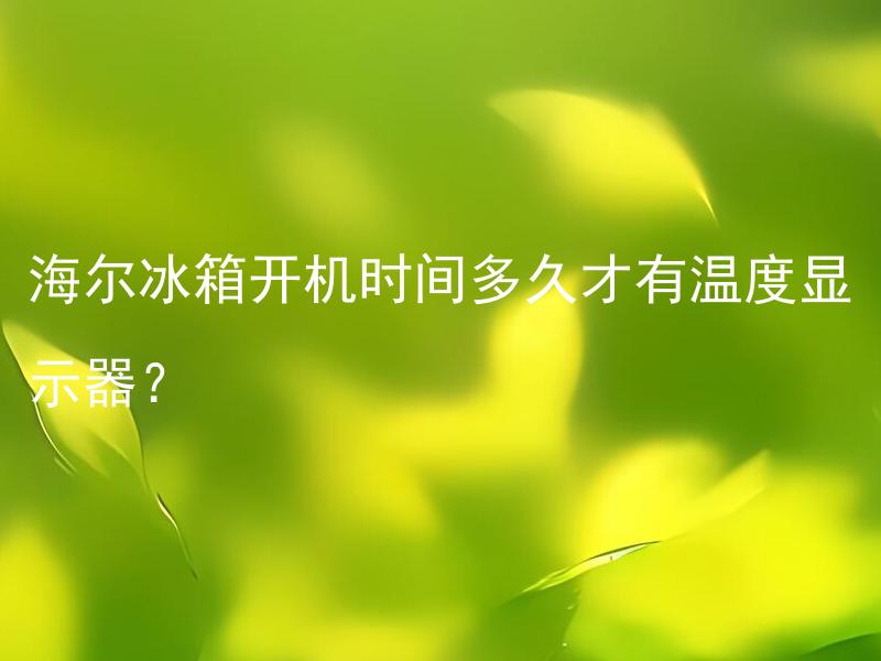 海尔冰箱开机时间多久才有温度显示器？ 海尔冰箱为什么开机时间久了才有温度显示器？