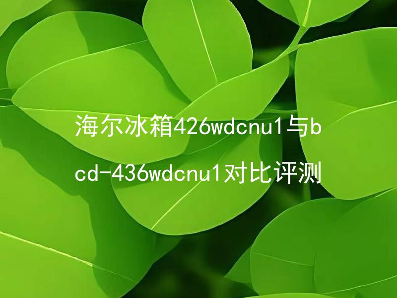 海尔冰箱426wdcnu1与bcd-436wdcnu1对比评测 这两款海尔冰箱哪个更节能实用？