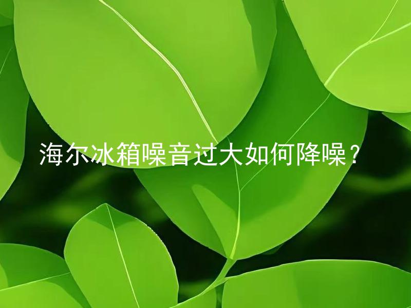 海尔冰箱噪音过大如何降噪？ 海尔冰箱噪音过大会对健康造成影响吗？