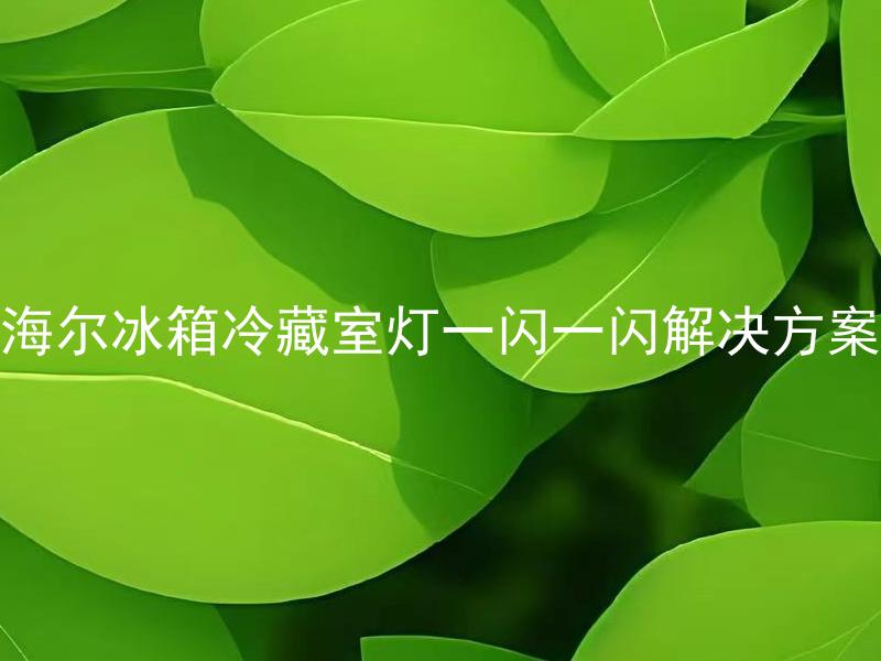 海尔冰箱冷藏室灯一闪一闪解决方案 海尔冰箱冷藏室灯一闪一闪是什么原因引发的问题及对应解决方案？