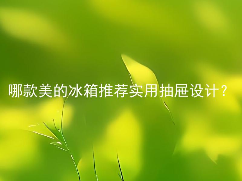 哪款美的冰箱推荐实用抽屉设计？ 美的冰箱抽屉设计好用吗？