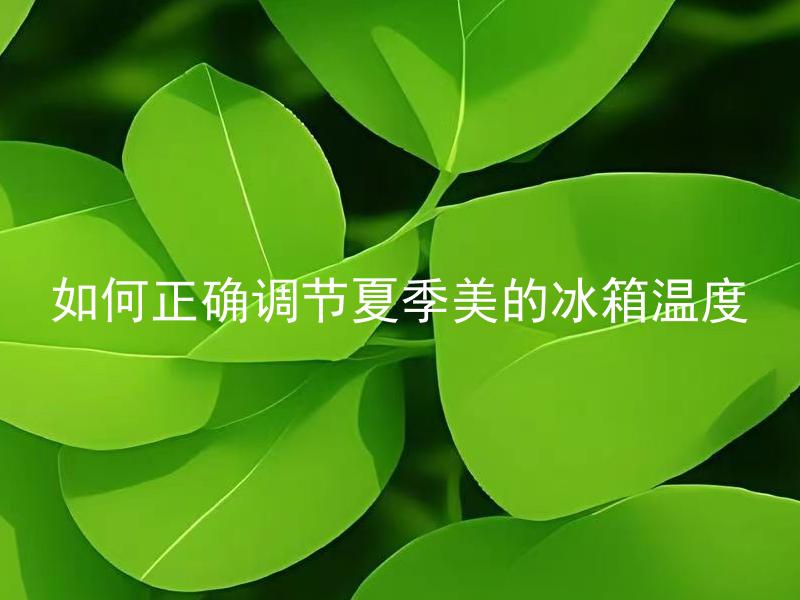 如何正确调节夏季美的冰箱温度 美的冰箱夏季调节温度方法有哪些？
