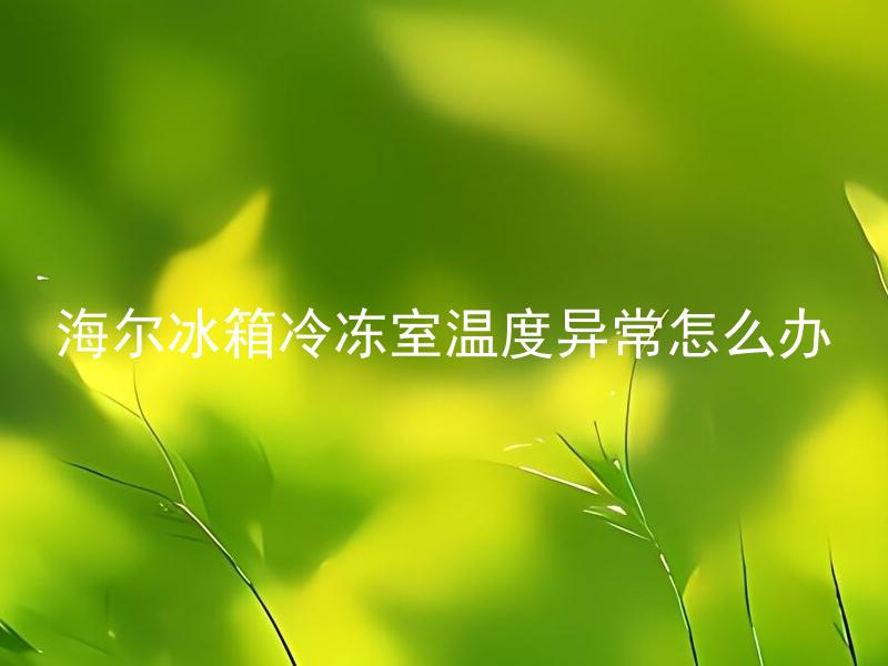 海尔冰箱冷冻室温度异常怎么办 海尔冰箱冷冻室温度异常的原因有哪些？