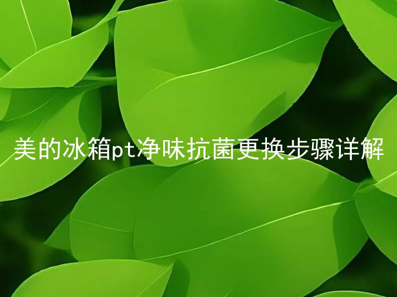 美的冰箱pt净味抗菌更换步骤详解 美的冰箱pt净味抗菌需要多久更换一次？