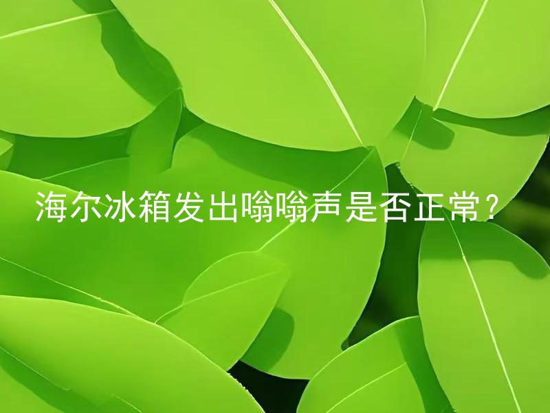 海尔冰箱发出嗡嗡声是否正常？ 海尔冰箱发出嗡嗡声多久算正常？