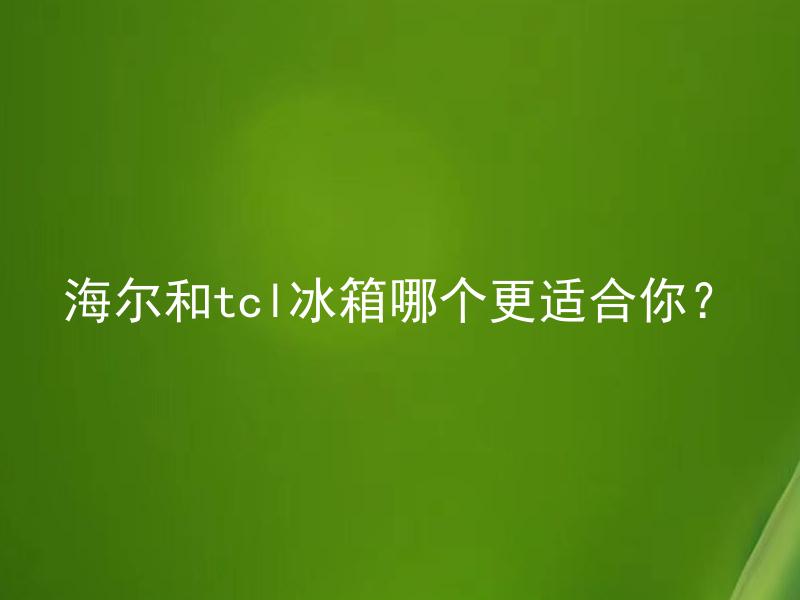 海尔和tcl冰箱哪个更适合你？ 选择海尔或tcl冰箱时需要考虑哪些因素？