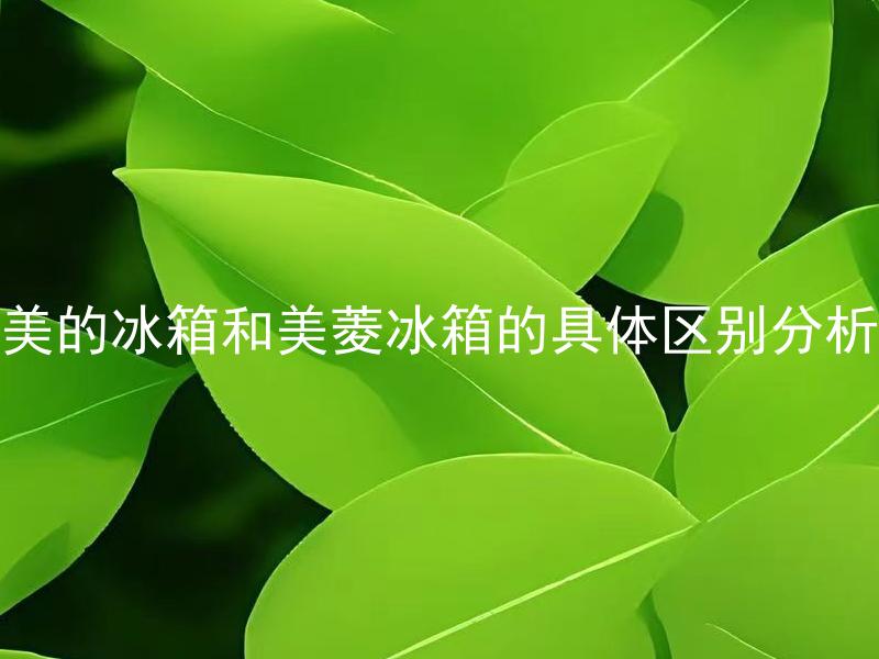 美的冰箱和美菱冰箱的具体区别分析