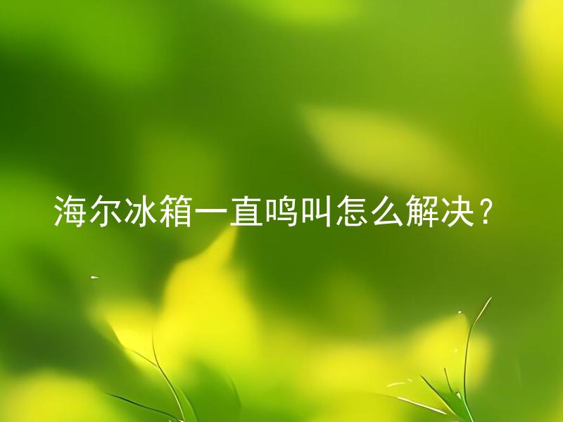 海尔冰箱一直鸣叫怎么解决？ 海尔冰箱鸣叫是什么原因引起的？