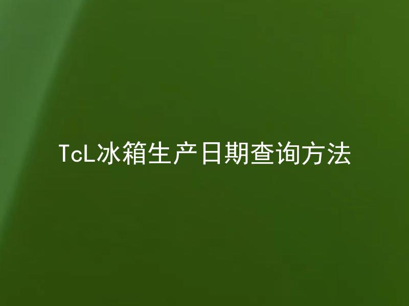TcL冰箱生产日期查询方法 TCL冰箱生产日期可以从哪里查询到？