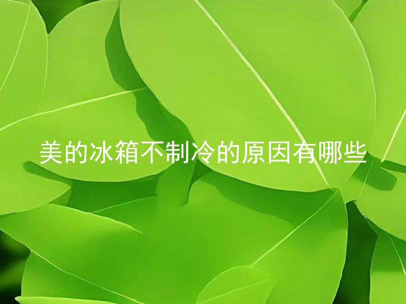 美的冰箱不制冷的原因有哪些 美的冰箱制冷不足的故障排查方法是什么？