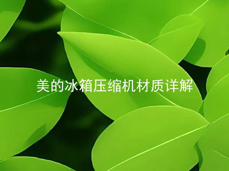 美的冰箱压缩机材质详解 美的冰箱压缩机材质有哪些种类？
