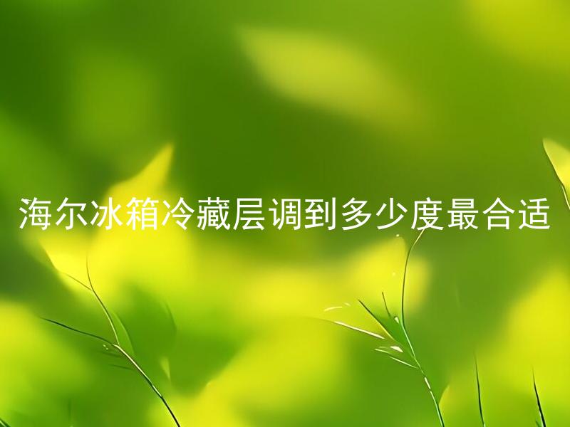 海尔冰箱冷藏层调到多少度最合适 海尔冰箱冷藏层调低温可以保存哪些食物？
