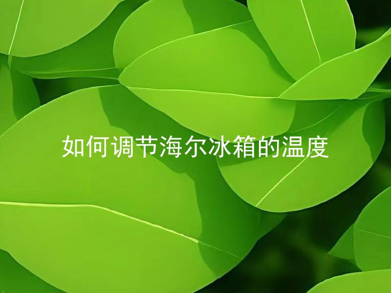如何调节海尔冰箱的温度 海尔冰箱温度调节时需要注意什么？