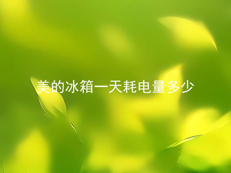 美的冰箱一天耗电量多少 冰箱耗电量高怎么办？