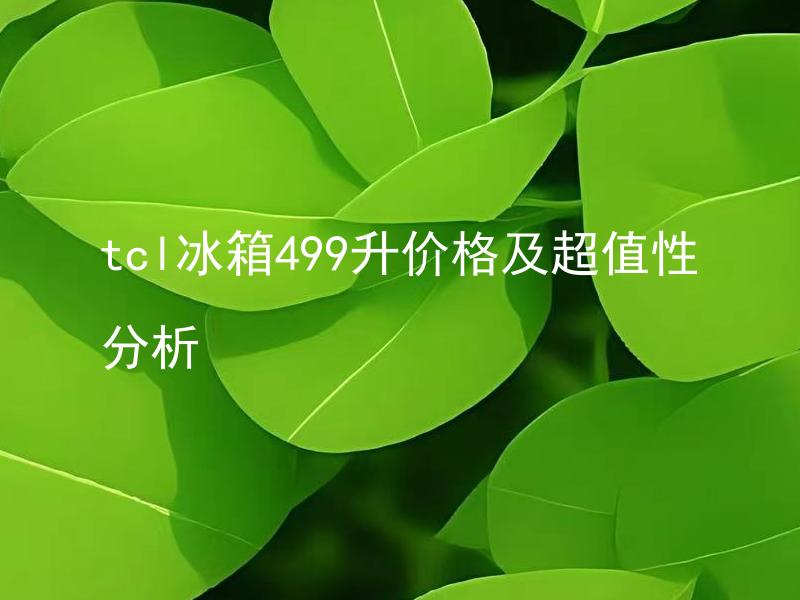 tcl冰箱499升价格及超值性分析 TCL冰箱499升的性能方面表现如何？