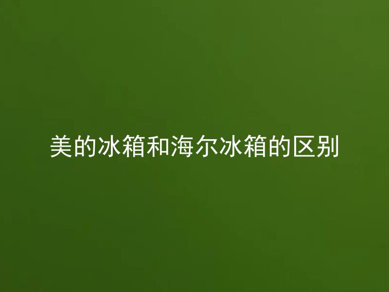 美的冰箱和海尔冰箱的区别 除了品牌，美的冰箱和海尔冰箱还有哪些区别？