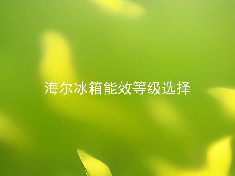 海尔冰箱能效等级选择 海尔冰箱哪些因素影响能效等级的选择？