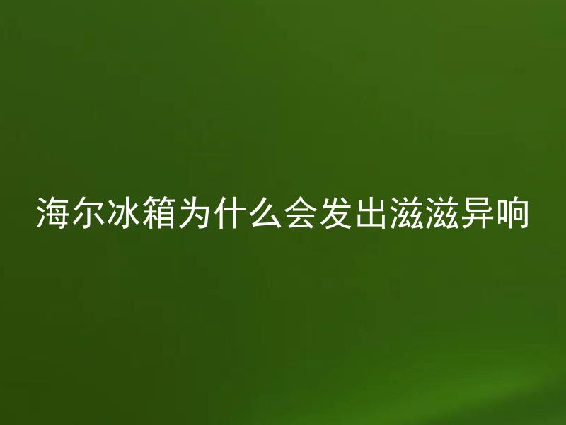 海尔冰箱为什么会发出滋滋异响 海尔冰箱滋滋异响是什么原因引起的？