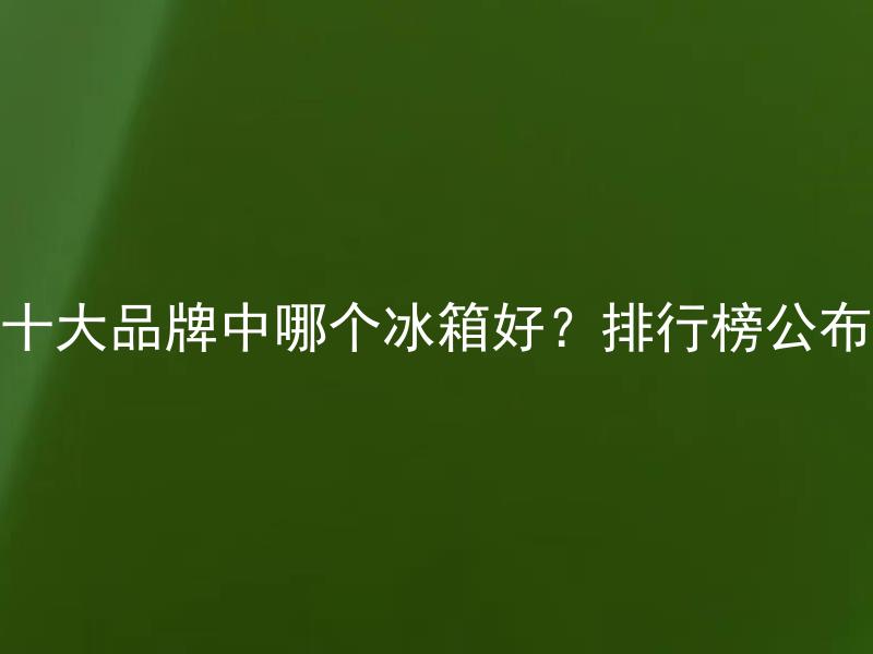 十大品牌中哪个冰箱好？排行榜公布 十大品牌中哪个冰箱好？除品牌因素外，还有哪些选购冰箱需要注意的因素？