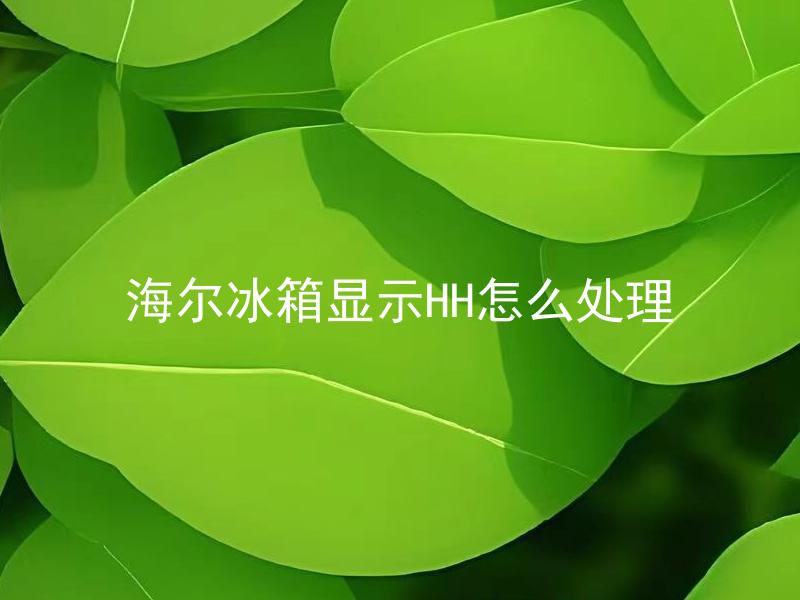 海尔冰箱显示HH怎么处理 海尔冰箱显示HH是什么意思及如何处理？
