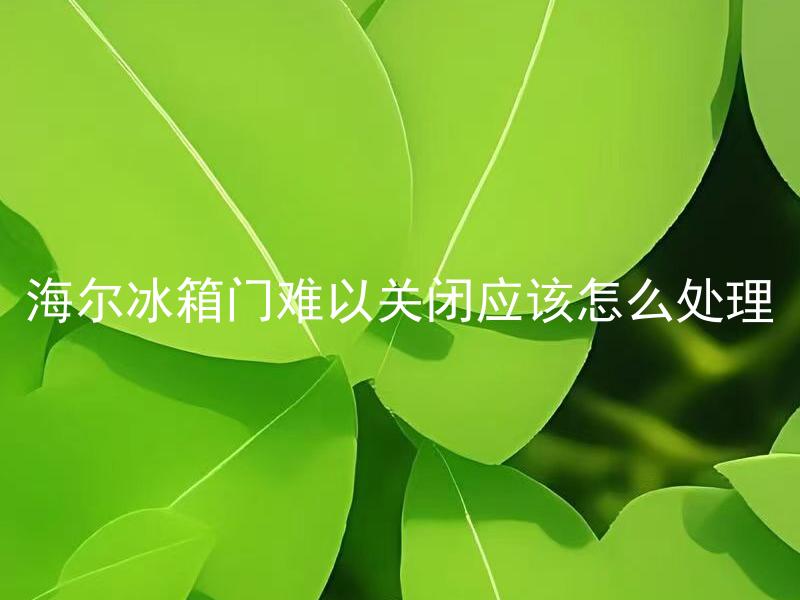 海尔冰箱门难以关闭应该怎么处理 海尔冰箱门难以关闭是否与密封条有关，如何更换密封条？