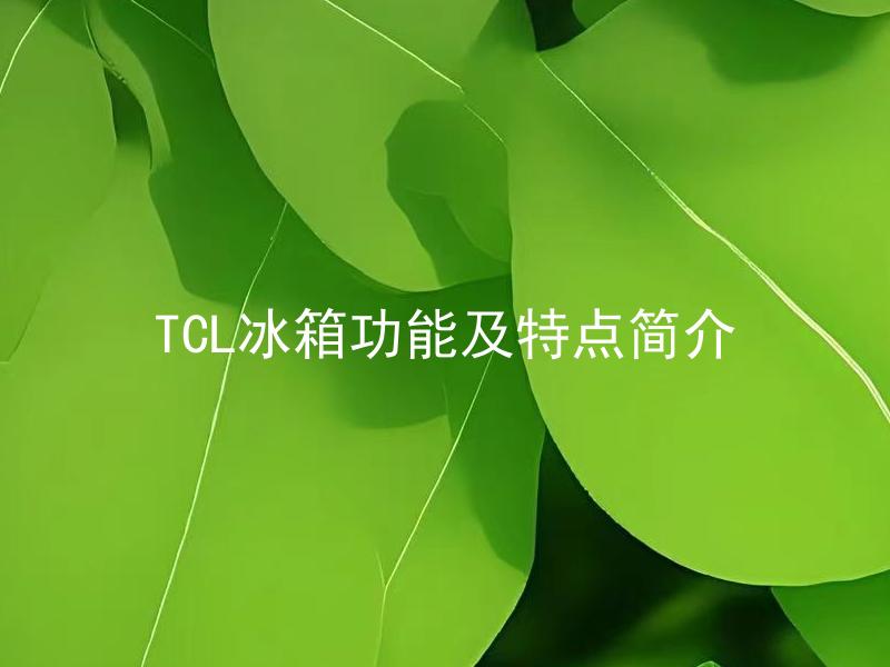 TCL冰箱功能及特点简介 TCL冰箱有哪些常用的特色功能？
