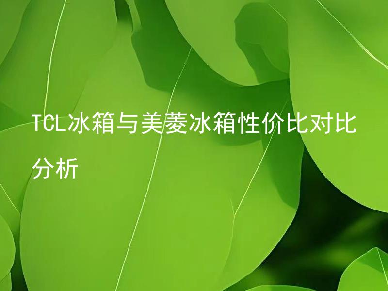 TCL冰箱与美菱冰箱性价比对比分析 TCL冰箱和美菱冰箱哪个性价比更高？