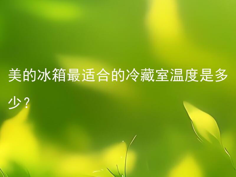 美的冰箱最适合的冷藏室温度是多少？ 冰箱冷藏室温度过低或过高有什么影响吗？