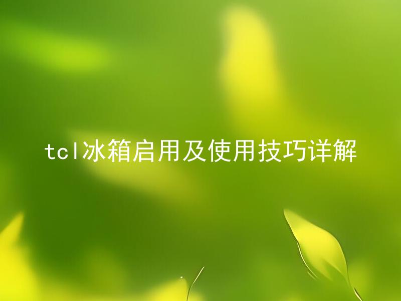tcl冰箱启用及使用技巧详解 TCL冰箱有哪些使用禁忌和注意事项？