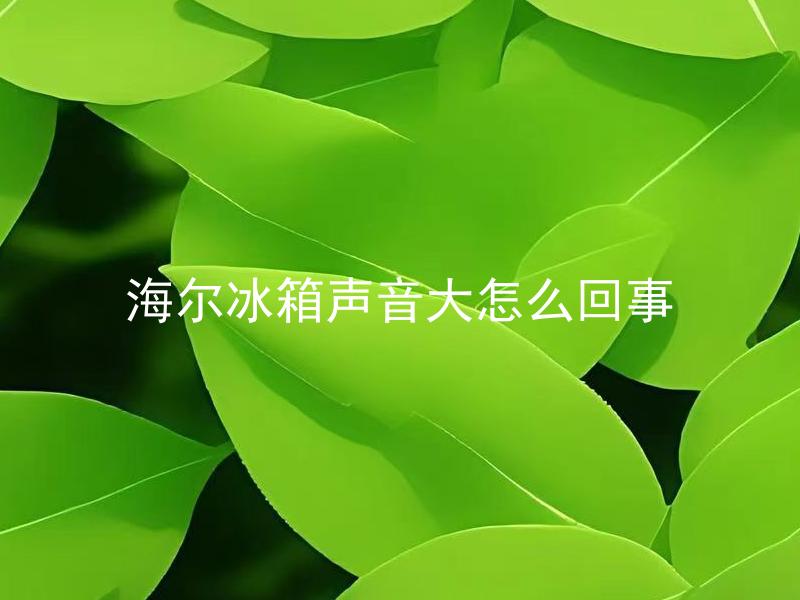 海尔冰箱声音大怎么回事 海尔冰箱噪音大是正常现象吗？