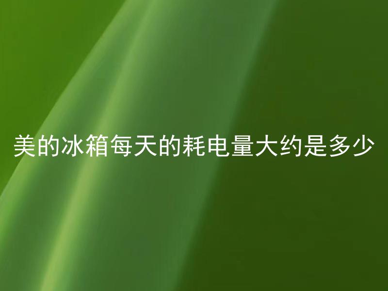 美的冰箱每天的耗电量大约是多少 美的冰箱到底有多节能？