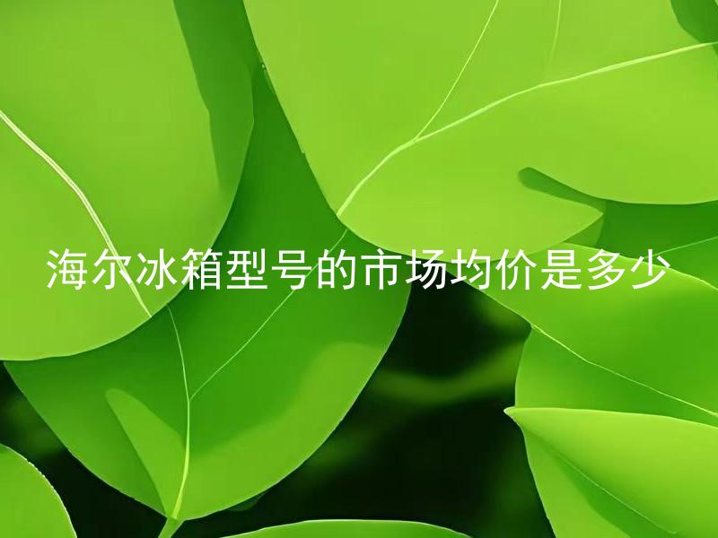 海尔冰箱型号的市场均价是多少 如何确定海尔冰箱型号的市场均价？