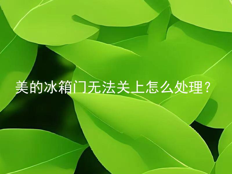美的冰箱门无法关上怎么处理？ 美的冰箱门不能关紧是什么原因？