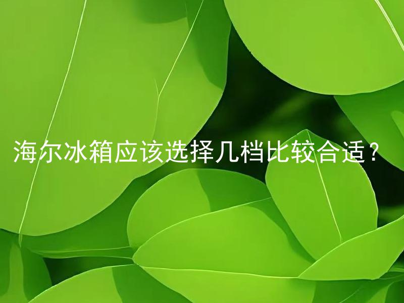 海尔冰箱应该选择几档比较合适？ 海尔冰箱不同档位的温度区间分别是怎样的？