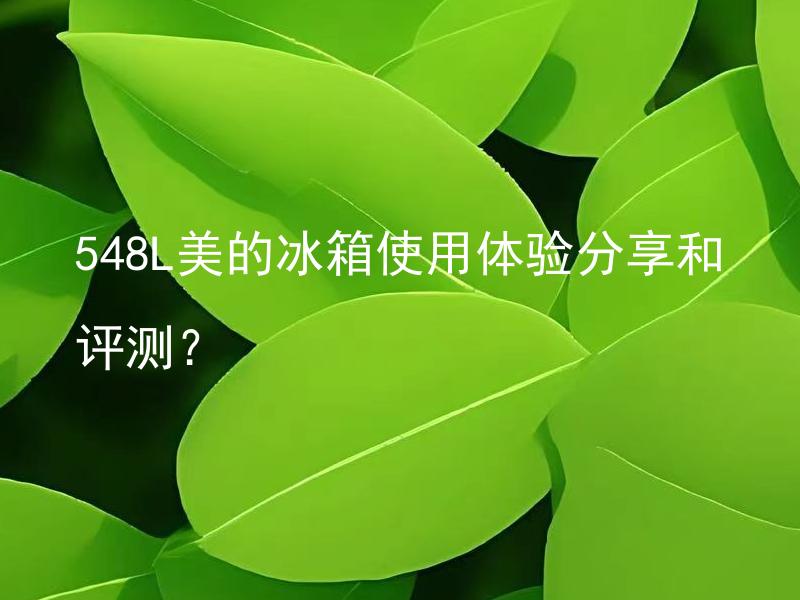 548L美的冰箱使用体验分享和评测？