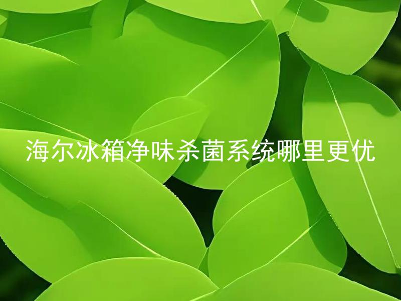 海尔冰箱净味杀菌系统哪里更优 海尔冰箱净味杀菌系统和其他品牌相比有何优势？