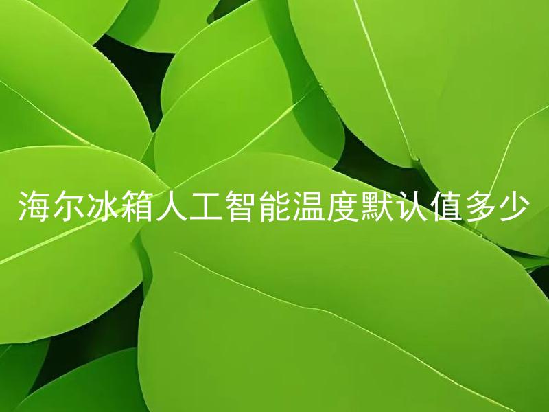 海尔冰箱人工智能温度默认值多少 海尔冰箱人工智能温度如何进行设置？