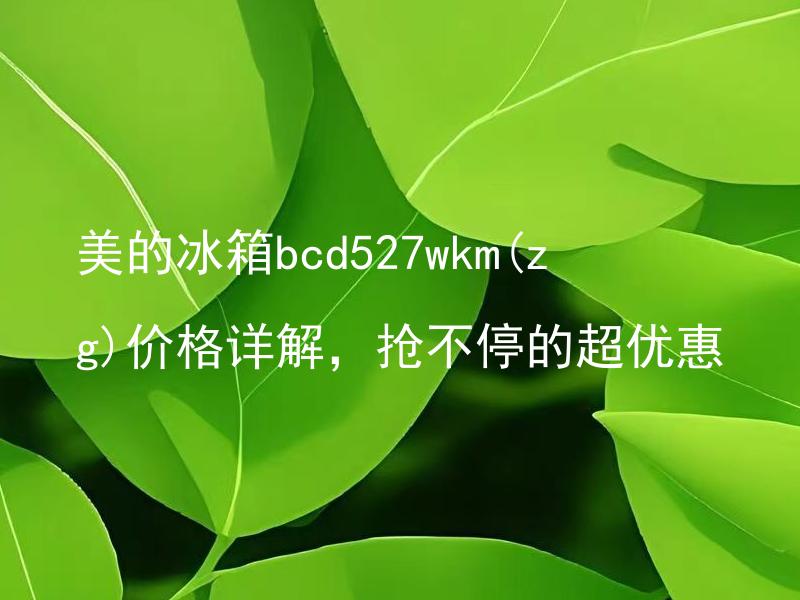 美的冰箱bcd527wkm(zg)价格详解，抢不停的超优惠 美的冰箱bcd527wkm(zg)有哪些优异性能值得一买？