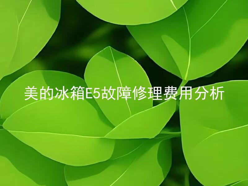 美的冰箱E5故障修理费用分析 美的冰箱E5故障多半是哪些问题引起的？